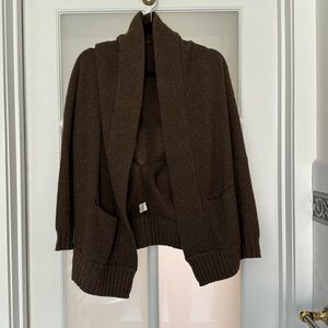 Brown Wool/yak Vince cardigan in XS